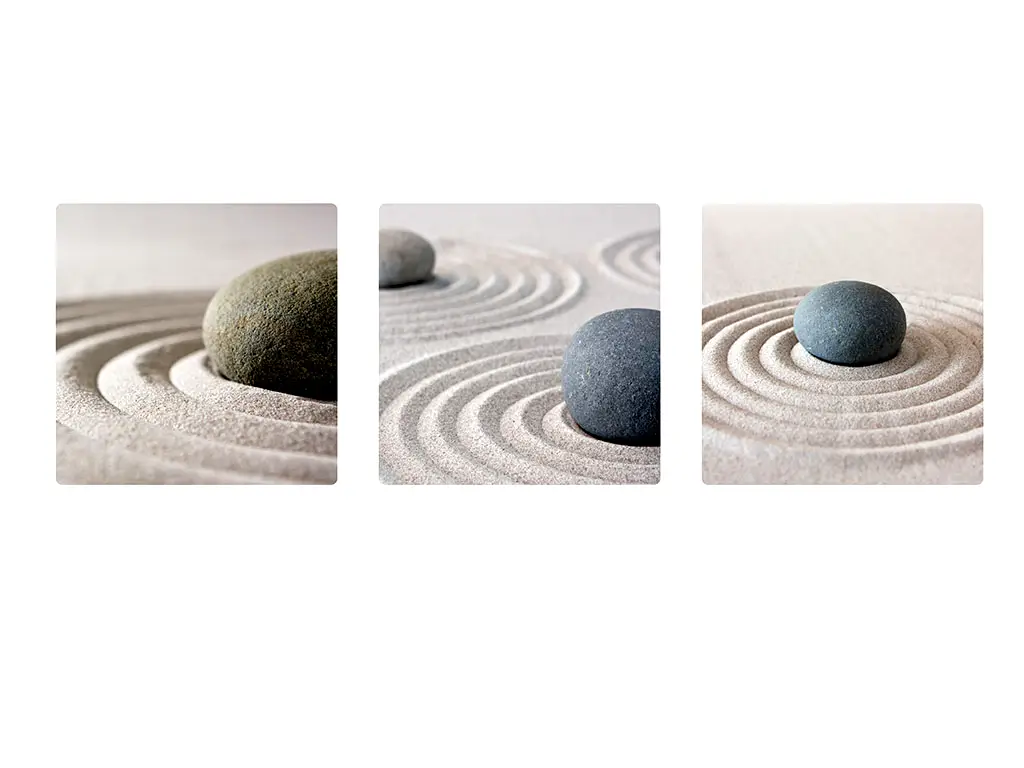Tablou Zen, AGDesign, decorațiune din acril printat, tablou set 3 bucăți
