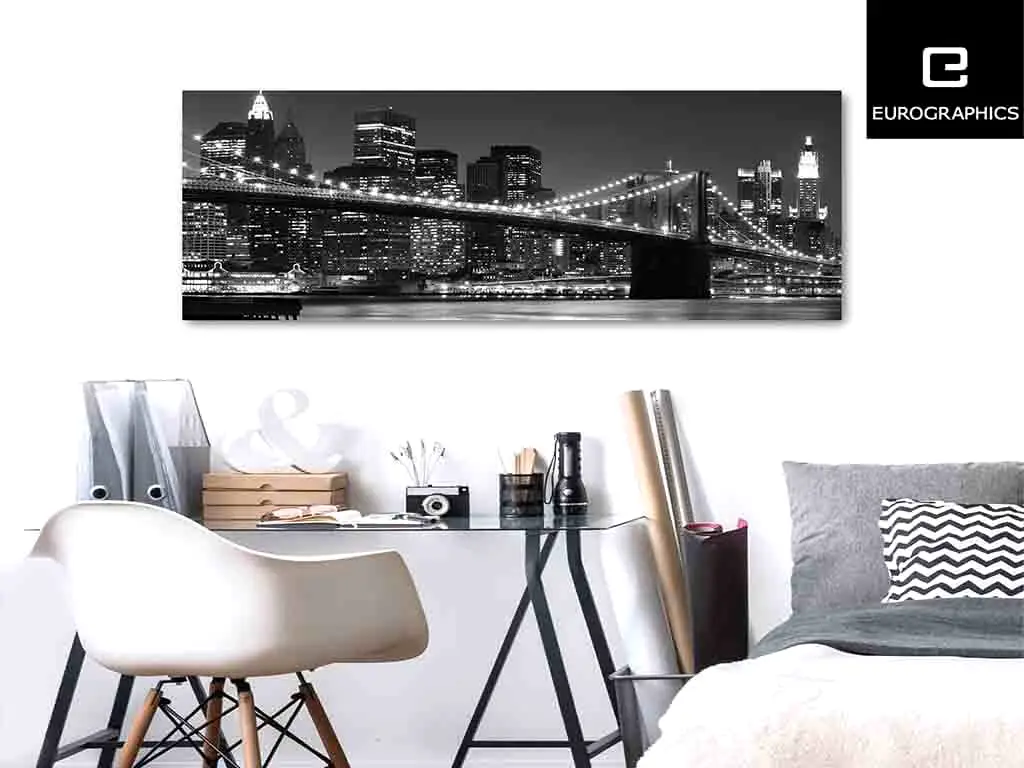 Tablou New York Skyline, Eurographics, aspect lucios, 125 x 50 cm