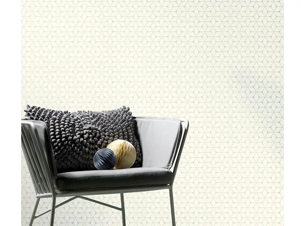 Tapet modern alb, Erismann, model geometric, Profi Selection 1002501