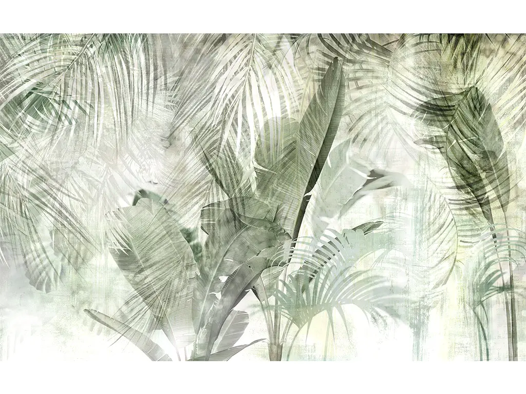 Fototapet frunze verzi, Komar Botanical Boho, pe suport vlies, 400x250 cm