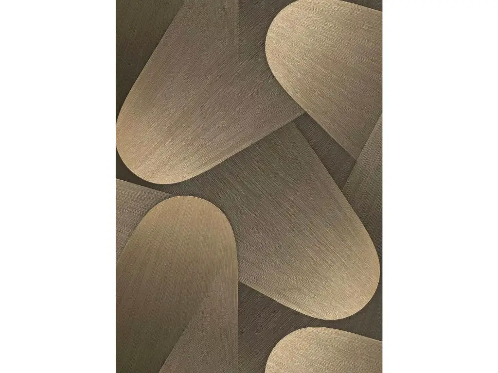 Tapet bej metalic cu forme abstracte aurii, Erismann Elysium 1042315, rolă de 0.53x10 metri