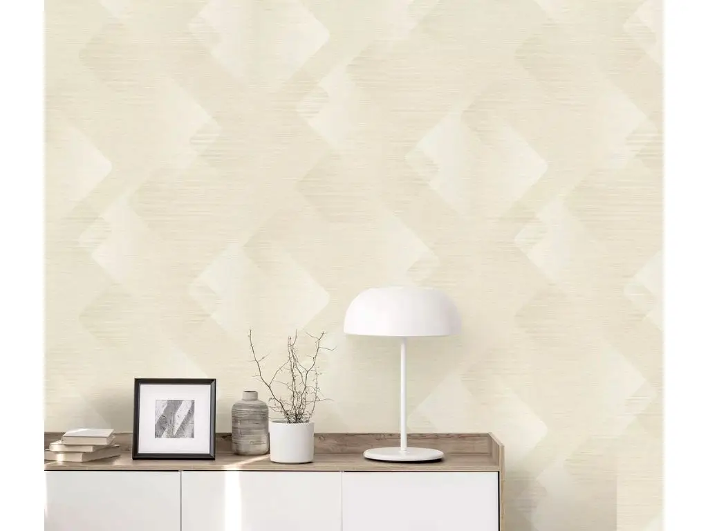 Tapet crem cu forme geometrice moderne, Erismann Elysium 1047902, rolă de 0.53x10 metri