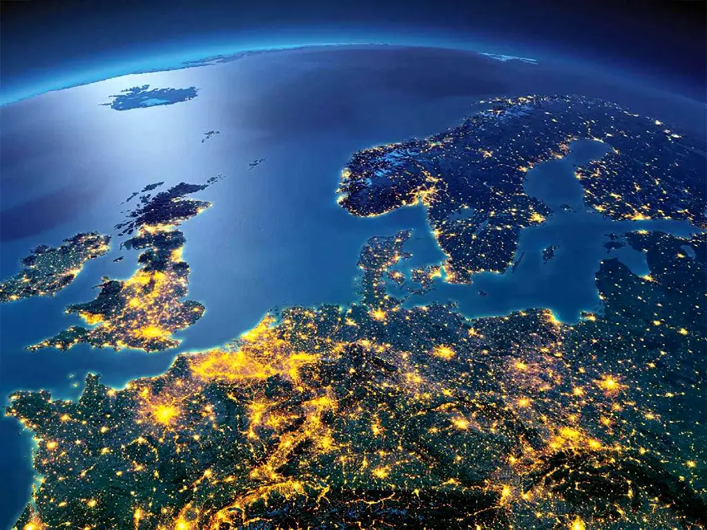 Fototapet autoadeziv, Dimex From Space, Europa văzută din spaţiu, 375x250cm