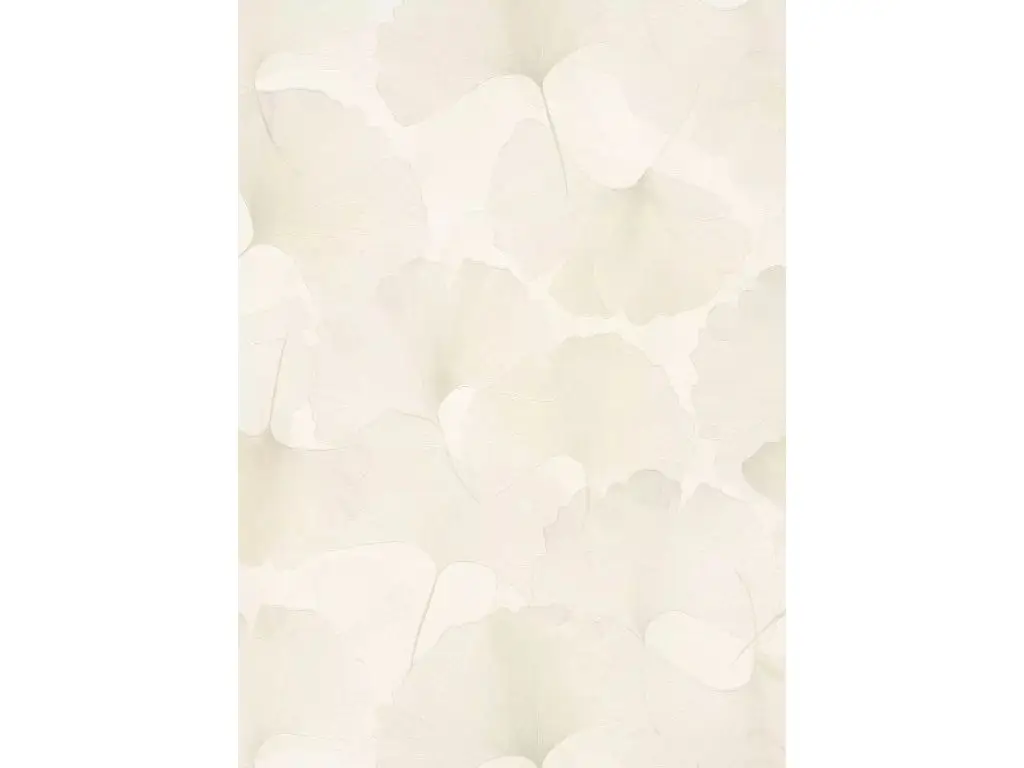 Tapet crem cu frunze de ginkgo, texturat, Erismann Elysium 1047014, rolă de 0.53x10 metri