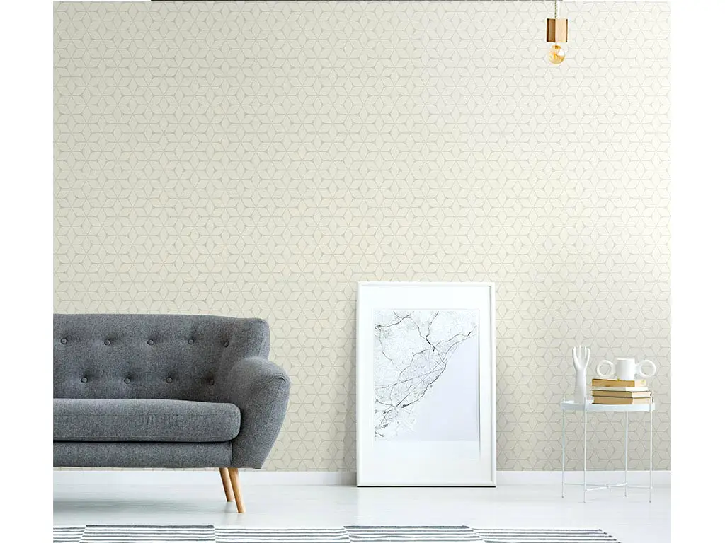 Tapet modern alb, Erismann, model geometric, Profi Selection 1002501
