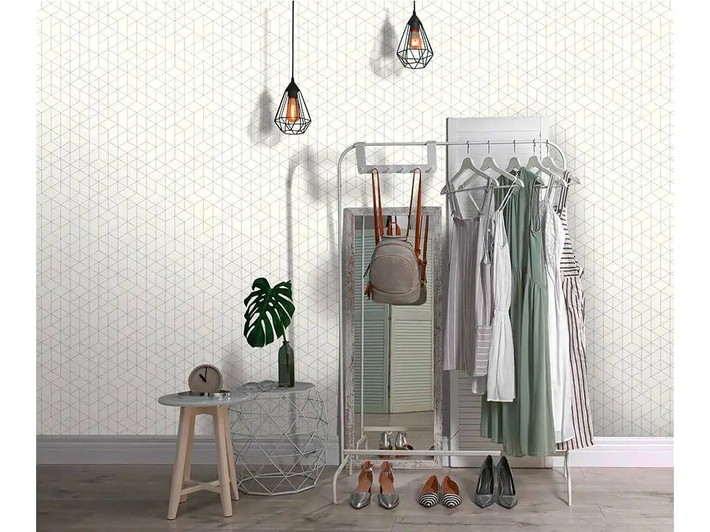 Tapet modern alb, Erismann, model geometric, Profi Selection 646601
