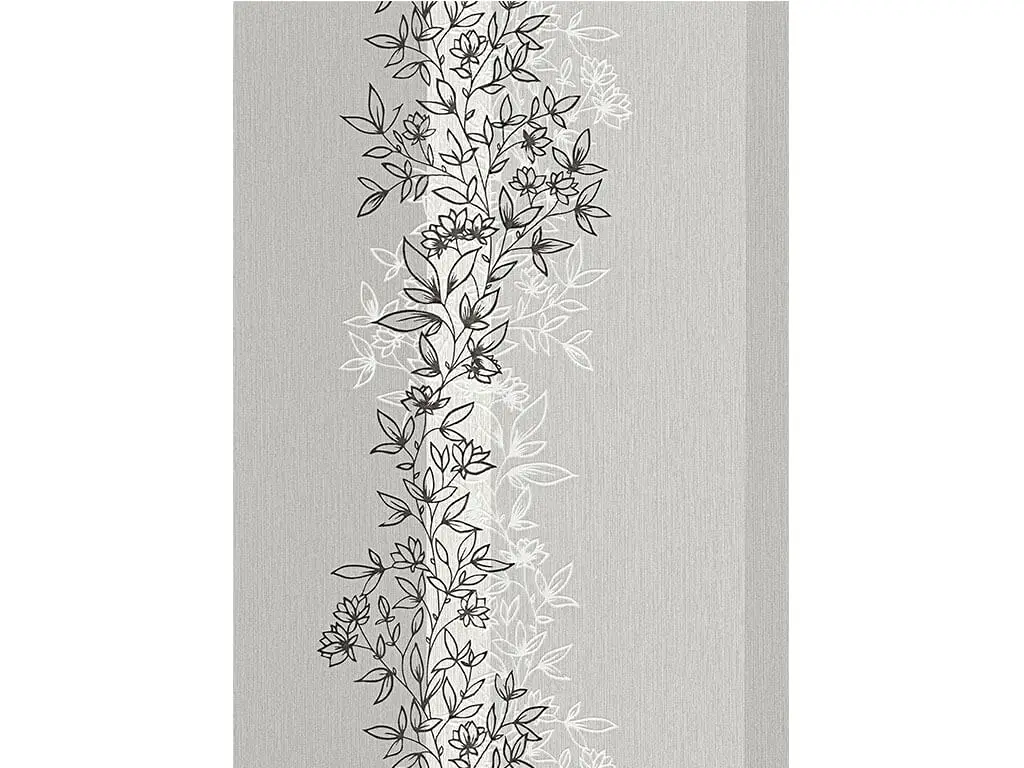 Tapet floral, Erismann, bordură decorativă gri, Profi Selection 647110