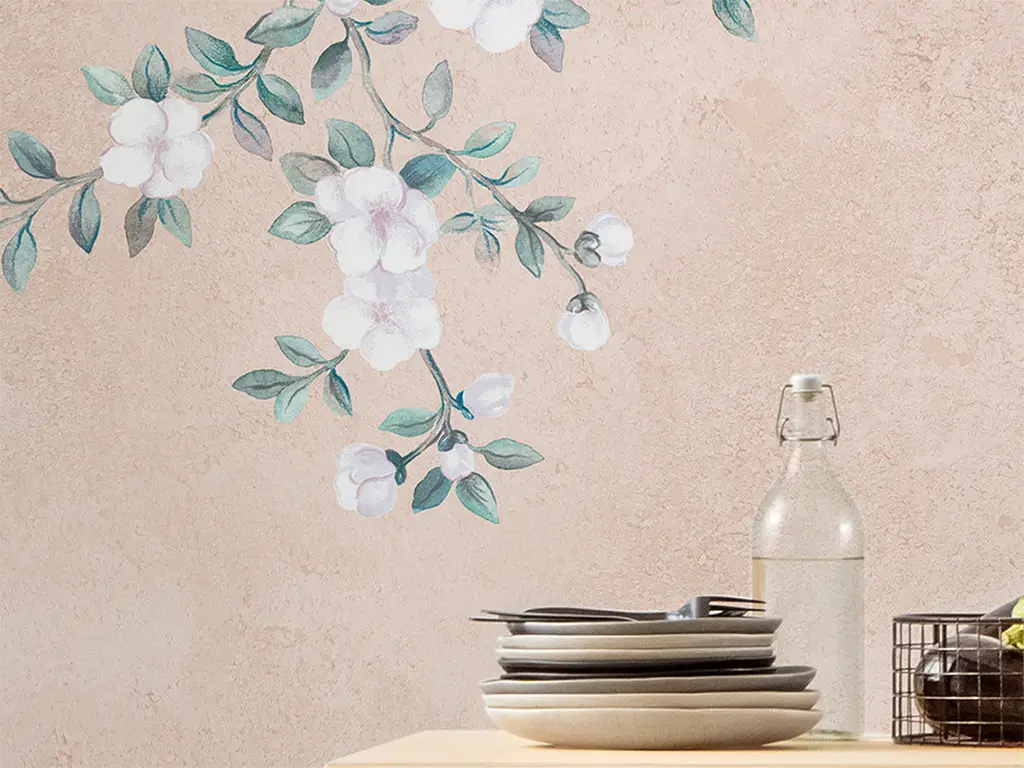 Fototapet floral, Komar Hanging Hanami, pe suport vlies, 400x250 cm