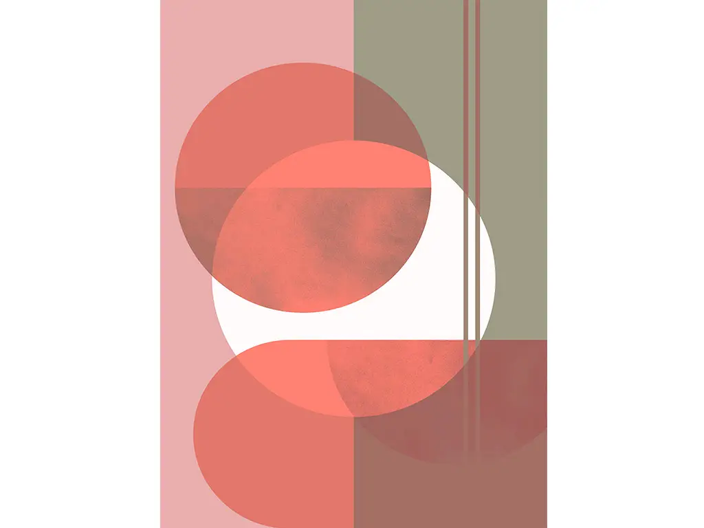 Fototapet forme geometrice colorate, Komar Form, pe suport vlies, 200x280 cm