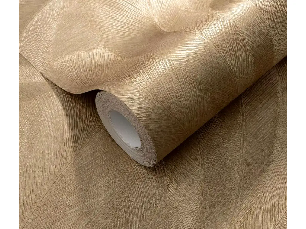 Tapet vlies Erismann Elysium 1047630, decor cu frunze aurii, rolă de 0.53x10 meri