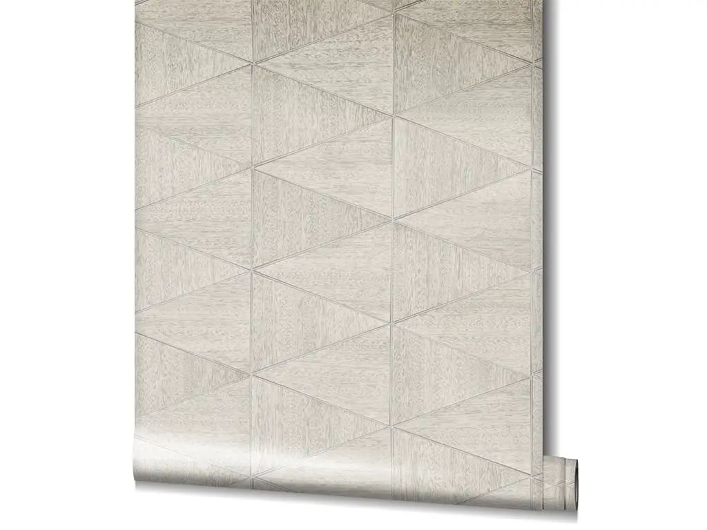 Tapet cu model geometric şi textură lemn, Marburg Travertino 33357, vlies extralavabil