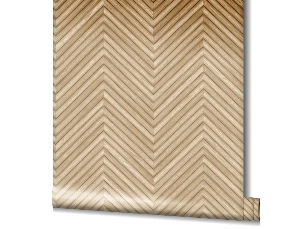 Tapet chevron bej texturat, Marburg Travertino 33376, vlies extralavabil