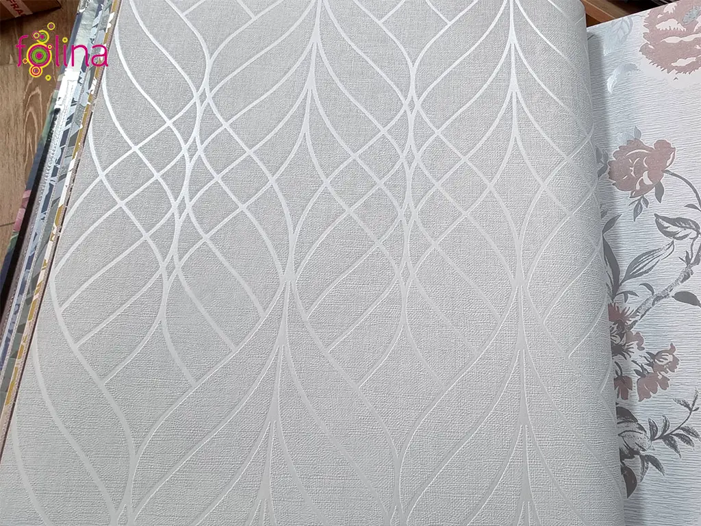 Tapet alb cu model geometric, Ugepa Adele M41900