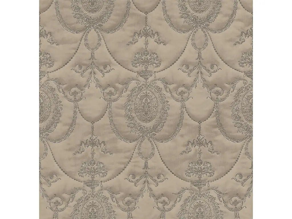 Tapet clasic maro taupe, Rasch 570854