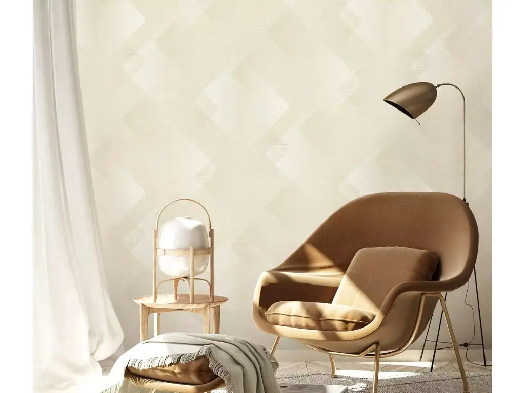 Tapet crem cu forme geometrice moderne, Erismann Elysium 1047902, rolă de 0.53x10 metri