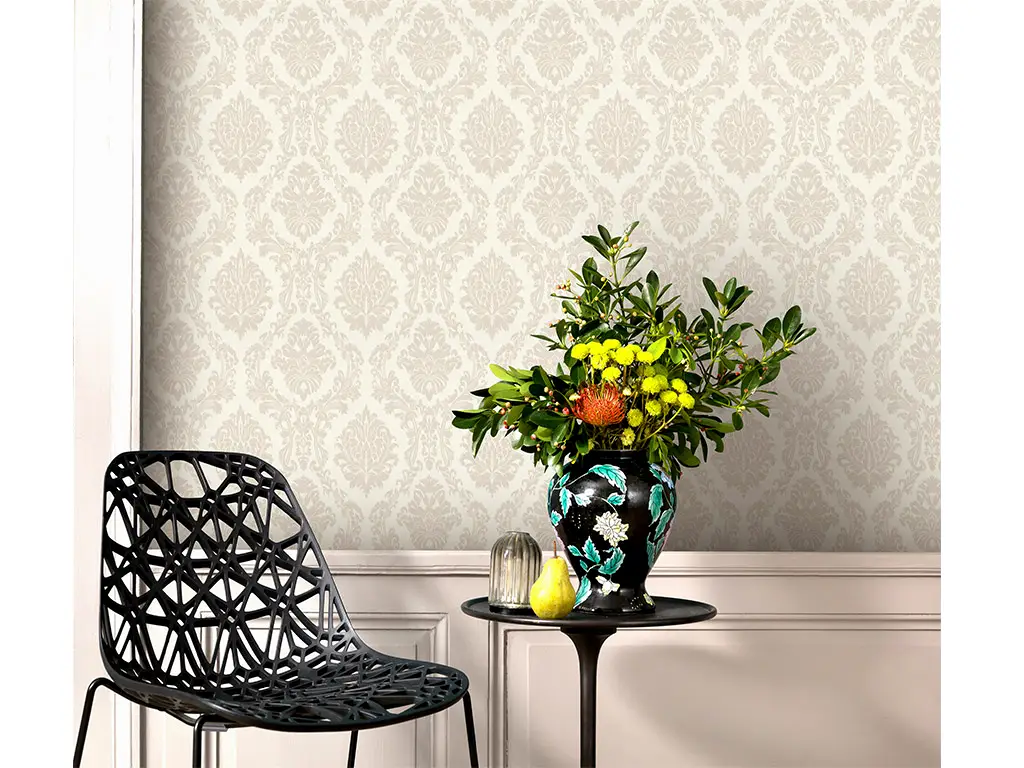 Tapet clasic, Erismann Versaille 1028802, model elegant crem, pe suport vlies, rolă de 5 mp