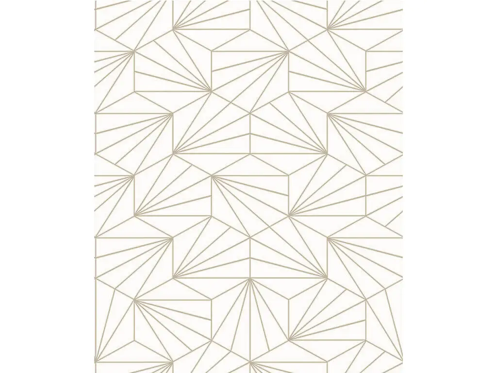 Tapet modern alb, Ugepa, cu model geometric argintiu, Galactik L94900