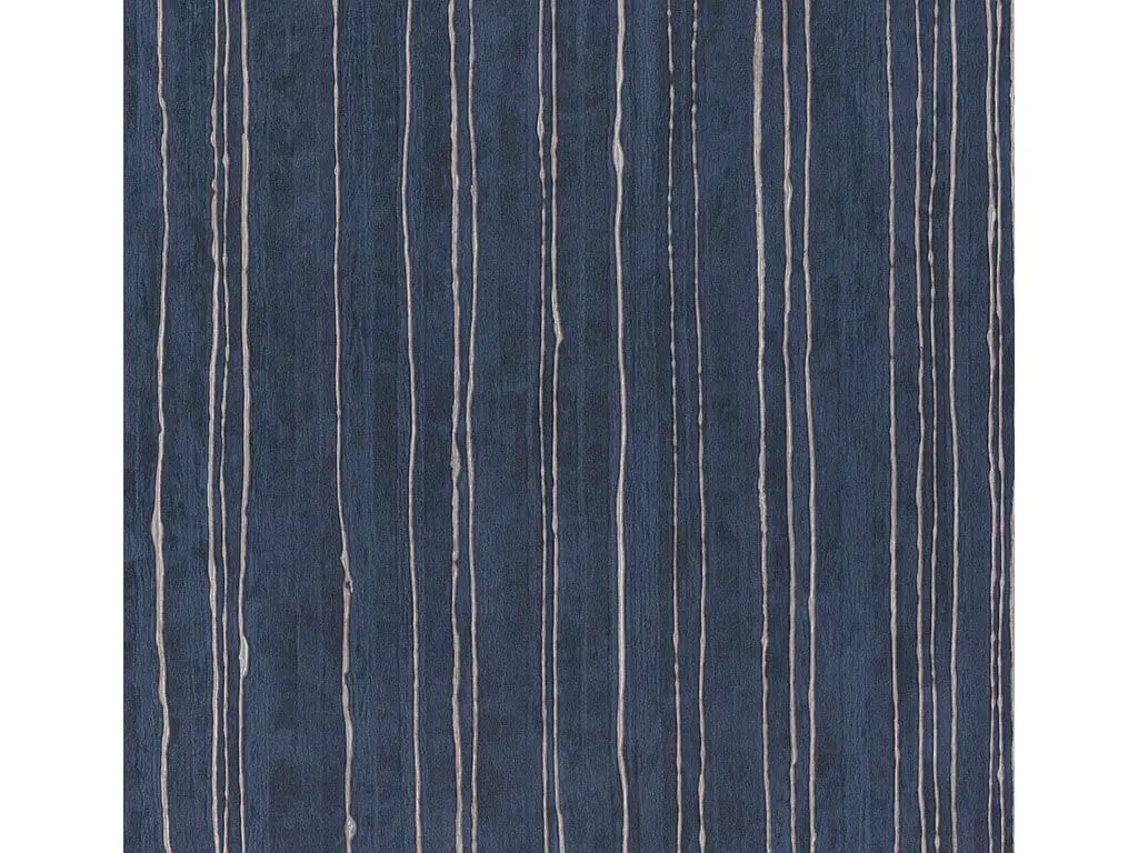 Tapet modern albastru închis cu dungi argintii, Aurum 57704
