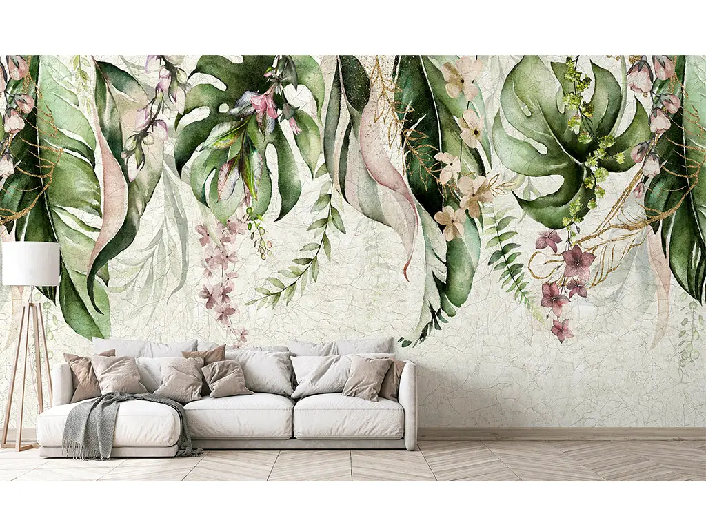 Fototapet floral Luana, Marburg 46996, decor cu plante exotice, 270x424 cm