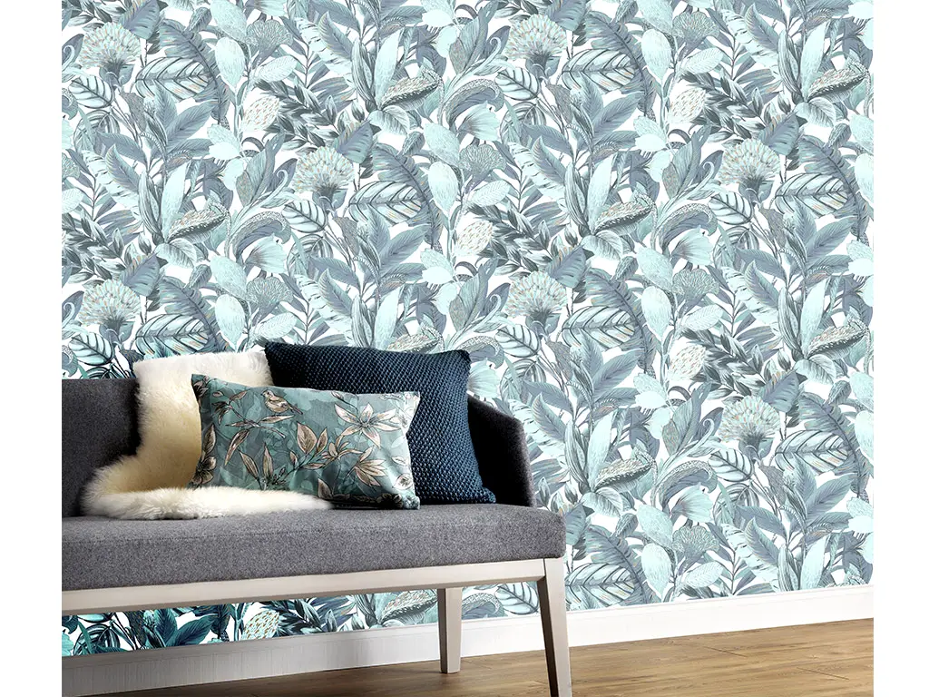 Tapet floral bleu, Erismann Elle decoration 1020218