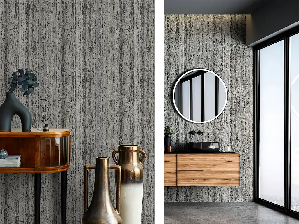 Tapet imitaţie zid piatră stilizată, Marburg Travertino 33354, vlies extralavabil