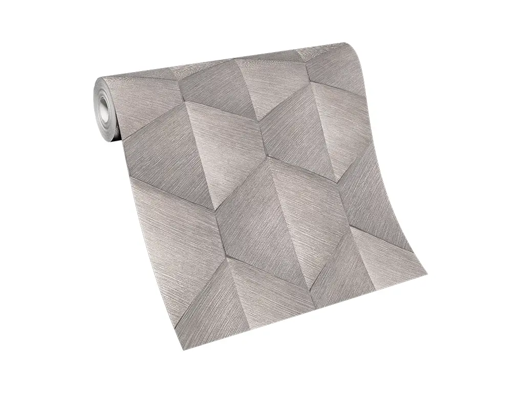 Tapet gri taupe cu model geometric, Erismann GMK4 1037038, vlies extralavabil