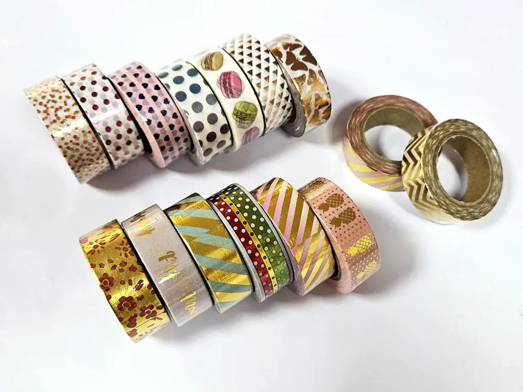 Set 15 role washi tape, benzi adezive decorative, Folina MIX4