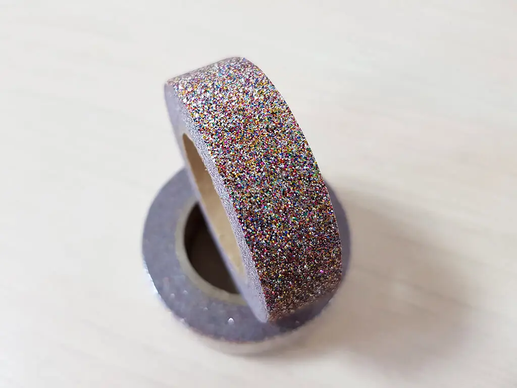 Bandă adezivă Washi Tape Glitter Sand, Folina, cu sclipici, 15mmx5m 