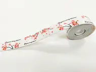 Bandă etanşare autoadezivă pentru cadă sau chiuvetă, Folina ETF13, albă, Cherry Blossom, rolă de 3,5 cm x 3,2 metri
