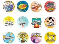 Stickere autoadezive cu calificative pentru evaluarea activității copiilor - 276 bucăți
