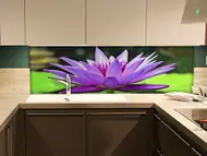 Autocolant perete Lotus, Folina, model floral mov, rola de 200x80cm