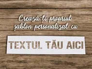 Șablon semnalizare personalizat la comandă cu textul tău și font la alegere, reutilizabil, pentru realizarea marcajelor
