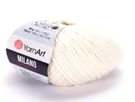 Fir textil Yarn Art Milano alb unt 852, pentru tricotat