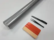 Set autocolant gri argintiu lucios 30x500 cm + racletă, cutter, pensetă – pentru cutter plotter, DIY, stickere personalizate