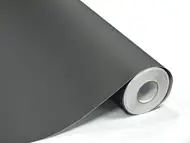 Autocolant mobilă premium, gri închis mat soft touch, 122 cm lățime