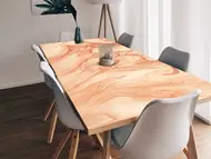 Autocolant blat masă, marmură bej, 100 x 200 cm, racletă inclusă