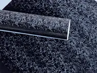 Autocolant mobilă negru embosat, model fluid decorativ - 75x250 cm