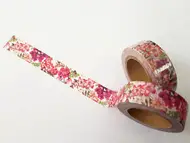 Bandă adezivă Washi Tape, Folina, model floral 9, rolă bandă adezivă 15 mmx10 m