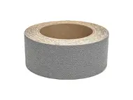 Bandă antiderapantă autoadezivă gri, 5 cm x 5 m, suprafață aderentă non-abrazivă