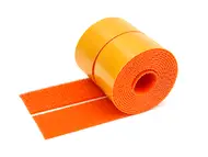 Bandă arici autoadezivă portocalie, Hook & Loop cu adeziv, scai și puf, 10 cm lățime