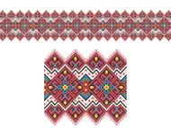 Set 5 Borduri decorative autoadezive, Folina 24, cu motive tradiţionale româneşti, multicolore. 10x100 cm