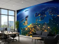 Fototapet autoadeziv, Dimex From Space, Europa văzută din spaţiu, 375x250cm