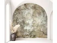 Fototapet peisaj stilizat, Marburg City Romance 35095, în nuanţe de bej şi gri, vlies extralavabil, 318x270cm