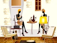 Fototapet Street Coffee, Dimex, model grafic, 375x250 cm