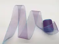 Panglică organza violet,  4 cm x 10 metri, pentru aranjamente, ambalare, decoruri tematice