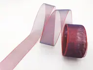 Panglică organza vişinie 4 cm x 10 metri, pentru aranjamente, ambalare cadouri, handmade şi artizanat
