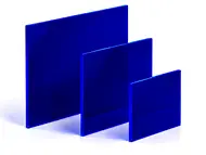 Placă acril albastru lucios, 3 mm, 20 x 20 cm