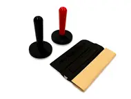 Racletă magnetică cu pâslă și 2 magneți fixare folie - set aplicare folie auto