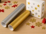 Set 2 role autocolant metalic auriu și argintiu, 50x100 cm | Decor Crăciun & ambalare