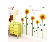 Set 5 stickere Floarea soarelui, decor galben